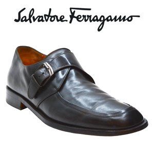 SALVATORE FERRAGAMO  Iconic Single Strap Buckle Loafers Size 12B - Made in Italy
